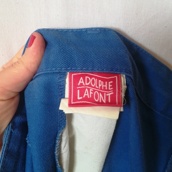 Vintage Chore Pants Workwear Trousers Adolphe Lafont W42 French Bleu de Travail - Picture 11 of 13